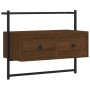 Mueble TV de pared madera ingeniería marrón roble 60,5x30x51 cm de vidaXL, Muebles TV - Ref: Foro24-833457, Precio: 34,94 €
