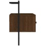 Mueble TV de pared madera ingeniería marrón roble 60,5x30x51 cm de vidaXL, Muebles TV - Ref: Foro24-833457, Precio: 34,94 €