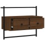 Mueble TV de pared madera ingeniería marrón roble 60,5x30x51 cm de vidaXL, Muebles TV - Ref: Foro24-833457, Precio: 34,94 €