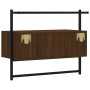 Mueble TV de pared madera ingeniería marrón roble 60,5x30x51 cm de vidaXL, Muebles TV - Ref: Foro24-833457, Precio: 34,94 €