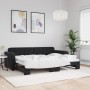 Ausziehbares Schlafsofa aus schwarzem Samt, 80 x 200 cm von vidaXL, Betten und Lattenroste - Ref: Foro24-3196926, Preis: 252,...