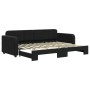 Sofá cama nido terciopelo negro 80x200 cm de vidaXL, Camas y somieres - Ref: Foro24-3196926, Precio: 253,40 €