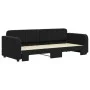 Black velvet trundle sofa bed 80x200 cm by vidaXL, Beds and slatted bases - Ref: Foro24-3196926, Price: 248,39 €, Discount: %