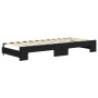 Ausziehbares Schlafsofa aus schwarzem Samt, 80 x 200 cm von vidaXL, Betten und Lattenroste - Ref: Foro24-3196926, Preis: 252,...