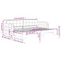 Ausziehbares Schlafsofa aus schwarzem Samt, 80 x 200 cm von vidaXL, Betten und Lattenroste - Ref: Foro24-3196926, Preis: 252,...