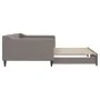 Trundle sofa bed taupe gray fabric 100x200 cm by vidaXL, Beds and slatted bases - Ref: Foro24-3197434, Price: 267,74 €, Disco...