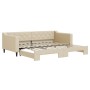 Sofá cama nido tela crema 90x200 cm de vidaXL, Camas y somieres - Ref: Foro24-3197430, Precio: 249,14 €, Descuento: %