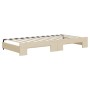 Sofá cama nido tela crema 90x200 cm de vidaXL, Camas y somieres - Ref: Foro24-3197430, Precio: 249,14 €, Descuento: %