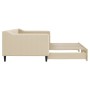 Sofá cama nido tela crema 90x200 cm de vidaXL, Camas y somieres - Ref: Foro24-3197430, Precio: 249,14 €, Descuento: %