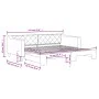 Trundle sofa bed cream fabric 90x200 cm by vidaXL, Beds and slatted bases - Ref: Foro24-3197430, Price: 249,41 €, Discount: %
