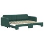 Sofá cama nido terciopelo verde oscuro 80x200 cm de vidaXL, Camas y somieres - Ref: Foro24-3196924, Precio: 261,67 €
