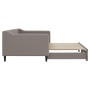 Trundle sofa bed taupe gray fabric 90x200 cm by vidaXL, Beds and slatted bases - Ref: Foro24-3197429, Price: 250,25 €, Discou...