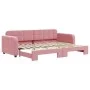 Ausziehbares Schlafsofa aus rosafarbenem Samt, 80 x 200 cm von vidaXL, Betten und Lattenroste - Ref: Foro24-3196925, Preis: 2...
