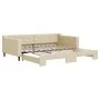 Sofá cama nido tela crema 100x200 cm de vidaXL, Camas y somieres - Ref: Foro24-3197435, Precio: 263,25 €, Descuento: %