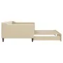 Sofá cama nido tela crema 100x200 cm de vidaXL, Camas y somieres - Ref: Foro24-3197435, Precio: 263,25 €, Descuento: %