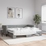 Sofá cama nido tela gris claro 90x200 cm de vidaXL, Camas y somieres - Ref: Foro24-3196578, Precio: 241,19 €