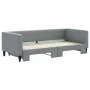 Trundle sofa bed light gray fabric 90x200 cm by vidaXL, Beds and slatted bases - Ref: Foro24-3196578, Price: 249,83 €, Discou...