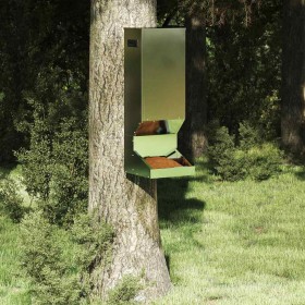 Comedero para ciervos Plateado 28 x 30 x 80 cm