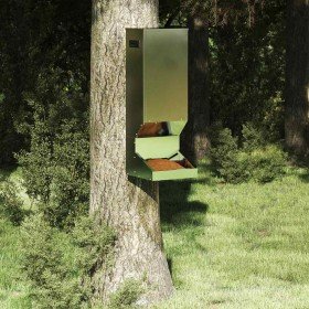 Comedero para ciervos Plateado 28 x 30 x 80 cm