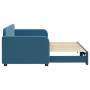 Blue velvet trundle sofa bed 80x200 cm by vidaXL, Beds and slatted bases - Ref: Foro24-3196921, Price: 249,88 €, Discount: %