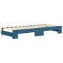 Blue velvet trundle sofa bed 80x200 cm by vidaXL, Beds and slatted bases - Ref: Foro24-3196921, Price: 249,88 €, Discount: %