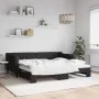 Trundle sofa bed black fabric 90x190 cm by vidaXL, Beds and slatted bases - Ref: Foro24-3197438, Price: 242,18 €, Discount: %