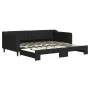 Trundle sofa bed black fabric 90x190 cm by vidaXL, Beds and slatted bases - Ref: Foro24-3197438, Price: 242,18 €, Discount: %