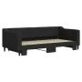 Trundle sofa bed black fabric 90x190 cm by vidaXL, Beds and slatted bases - Ref: Foro24-3197438, Price: 242,18 €, Discount: %
