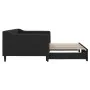 Trundle sofa bed black fabric 90x190 cm by vidaXL, Beds and slatted bases - Ref: Foro24-3197438, Price: 242,18 €, Discount: %