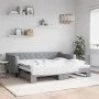 Sofá cama nido tela gris claro 90x190 cm de vidaXL, Camas y somieres - Ref: Foro24-3197436, Precio: 242,41 €, Descuento: %