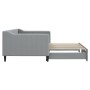 Sofá cama nido tela gris claro 90x190 cm de vidaXL, Camas y somieres - Ref: Foro24-3197436, Precio: 246,11 €, Descuento: %