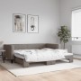 Ausziehbares Schlafsofa, taupegrauer Stoff, 100 x 200 cm von vidaXL, Betten und Lattenroste - Ref: Foro24-3196586, Preis: 261...