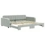 Sofá cama nido terciopelo gris claro 100x200 cm de vidaXL, Camas y somieres - Ref: Foro24-3196936, Precio: 310,73 €, Descuent...