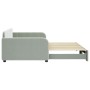 Sofá cama nido terciopelo gris claro 100x200 cm de vidaXL, Camas y somieres - Ref: Foro24-3196936, Precio: 335,92 €