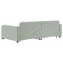 Ausziehbares Schlafsofa aus hellgrauem Samt, 100 x 200 cm von vidaXL, Betten und Lattenroste - Ref: Foro24-3196936, Preis: 33...