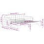 Sofá cama nido terciopelo gris claro 100x200 cm de vidaXL, Camas y somieres - Ref: Foro24-3196936, Precio: 335,92 €