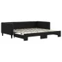 Trundle sofa bed black fabric 100x200 cm by vidaXL, Beds and slatted bases - Ref: Foro24-3196585, Price: 260,63 €, Discount: %