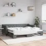 Sofá cama nido tela gris oscuro 90x200 cm de vidaXL, Camas y somieres - Ref: Foro24-3197427, Precio: 254,78 €, Descuento: %