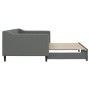 Sofá cama nido tela gris oscuro 90x200 cm de vidaXL, Camas y somieres - Ref: Foro24-3197427, Precio: 255,67 €, Descuento: %