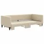 Ausziehbares Schlafsofa, cremefarbener Stoff, 90 x 200 cm von vidaXL, Betten und Lattenroste - Ref: Foro24-3196582, Preis: 24...