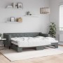 Sofá cama nido tela gris oscuro 80x200 cm de vidaXL, Camas y somieres - Ref: Foro24-3197422, Precio: 249,39 €, Descuento: %