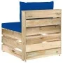 Ecksofa mit grau imprägnierten Holzkissen von vidaXL, Modulare Sofas für den Außenbereich - Ref: Foro24-3074517, Preis: 82,45...