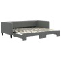 Trundle sofa bed dark gray fabric 90x200 cm by vidaXL, Beds and slatted bases - Ref: Foro24-3196579, Price: 234,03 €, Discoun...