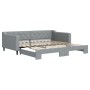 Trundle sofa bed light gray fabric 100x200 cm by vidaXL, Beds and slatted bases - Ref: Foro24-3197431, Price: 265,58 €, Disco...