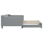 Trundle sofa bed light gray fabric 100x200 cm by vidaXL, Beds and slatted bases - Ref: Foro24-3197431, Price: 265,58 €, Disco...