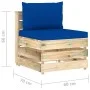 Sectional central sofa with gray impregnated wood cushions by vidaXL, Modular outdoor sofas - Ref: Foro24-3074517, Price: 82,...