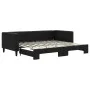 Black fabric trundle sofa bed 90x200 cm by vidaXL, Beds and slatted bases - Ref: Foro24-3196580, Price: 253,28 €, Discount: %