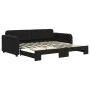 Sofá cama nido terciopelo negro 90x190 cm de vidaXL, Camas y somieres - Ref: Foro24-3196944, Precio: 245,09 €, Descuento: %