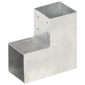 Conector de postes en forma de L metal galvanizado 101x101 mm