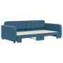 Ausziehbares Schlafsofa aus blauem Samt, 100 x 200 cm von vidaXL, Betten und Lattenroste - Ref: Foro24-3196935, Preis: 265,22...